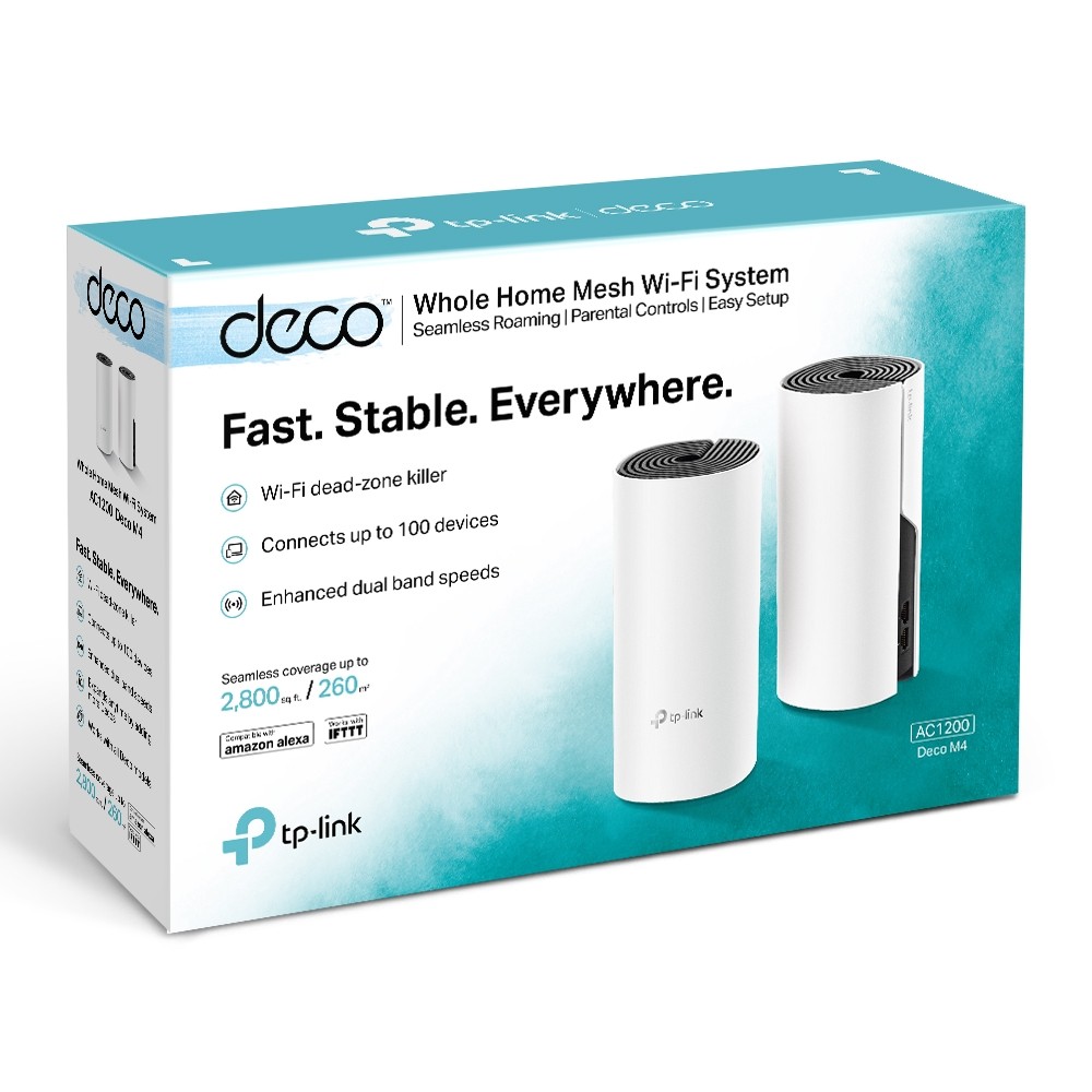TP-Link, Deco M4(2-pack), AC1200 Whole-Home Wi-Fi  system