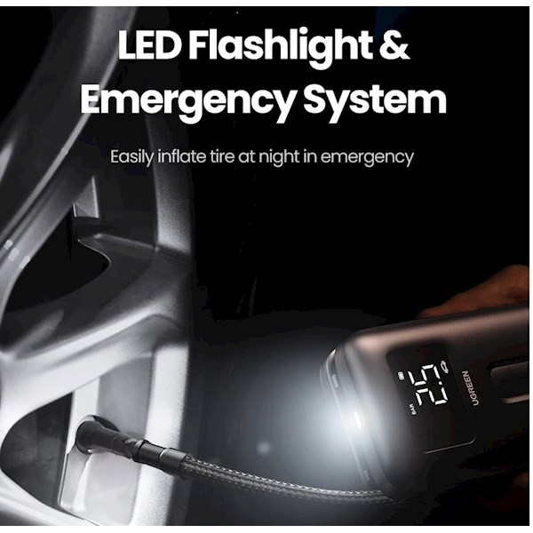 Ugreen CD259 (15951), Portable Air Compressor, Black