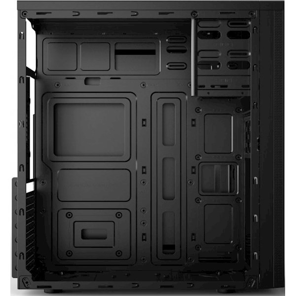 2E ALFA E185-400 Mid Tower Computer case | ATX400W | 2xUSB2.0 | 1xUSB3.0 | Black | 2E-E185-400