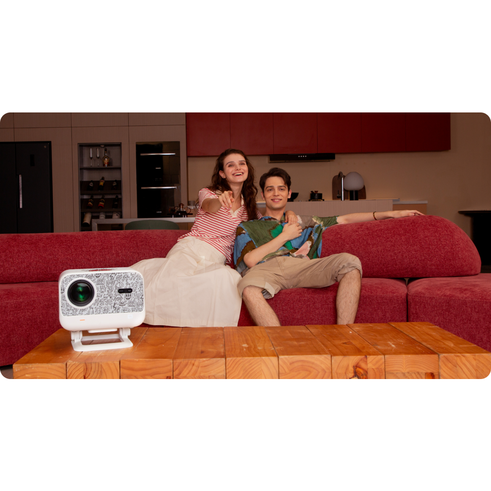 Yaber L2 Plus Home Cinema, LCD Projector, FHD 1920x1080, 700lm, JBL Speakers, White