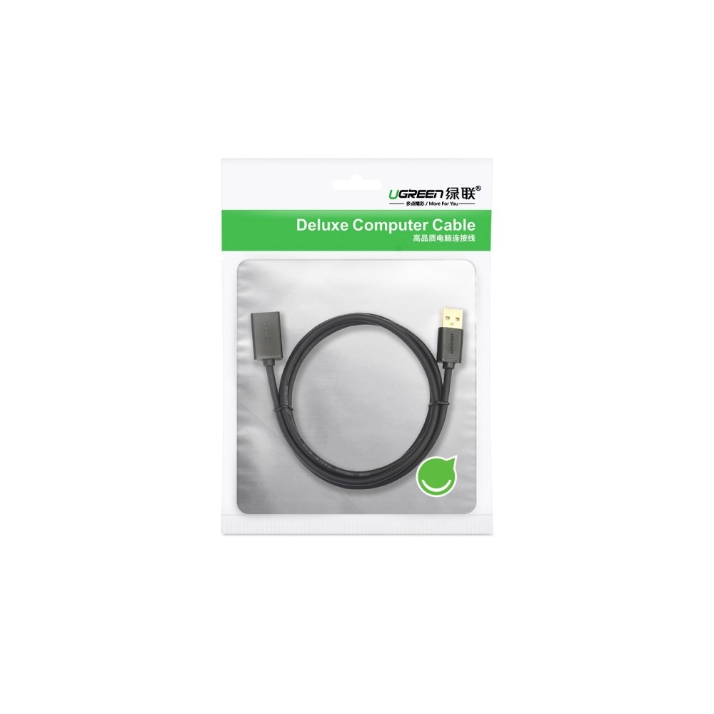 Ugreen US129 USB 3.0 A male to female flat cable Black 1.5M Extension Cable 30126