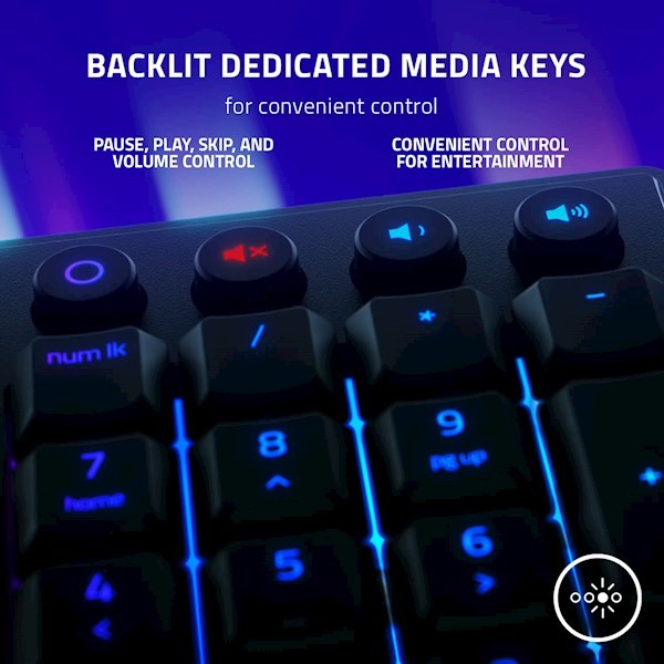 Razer Keyboard Ornata V3 RGB 104key Mecha-Membrane Switch USB EN, black RZ03-04460100-R3M1