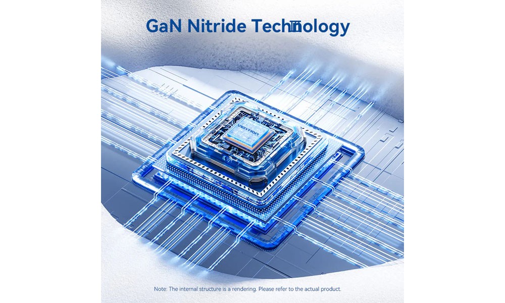 Vention FEQB0-EU 2-Port USB (C + A) GaN Charger (30W/30W) EU-Plug Black