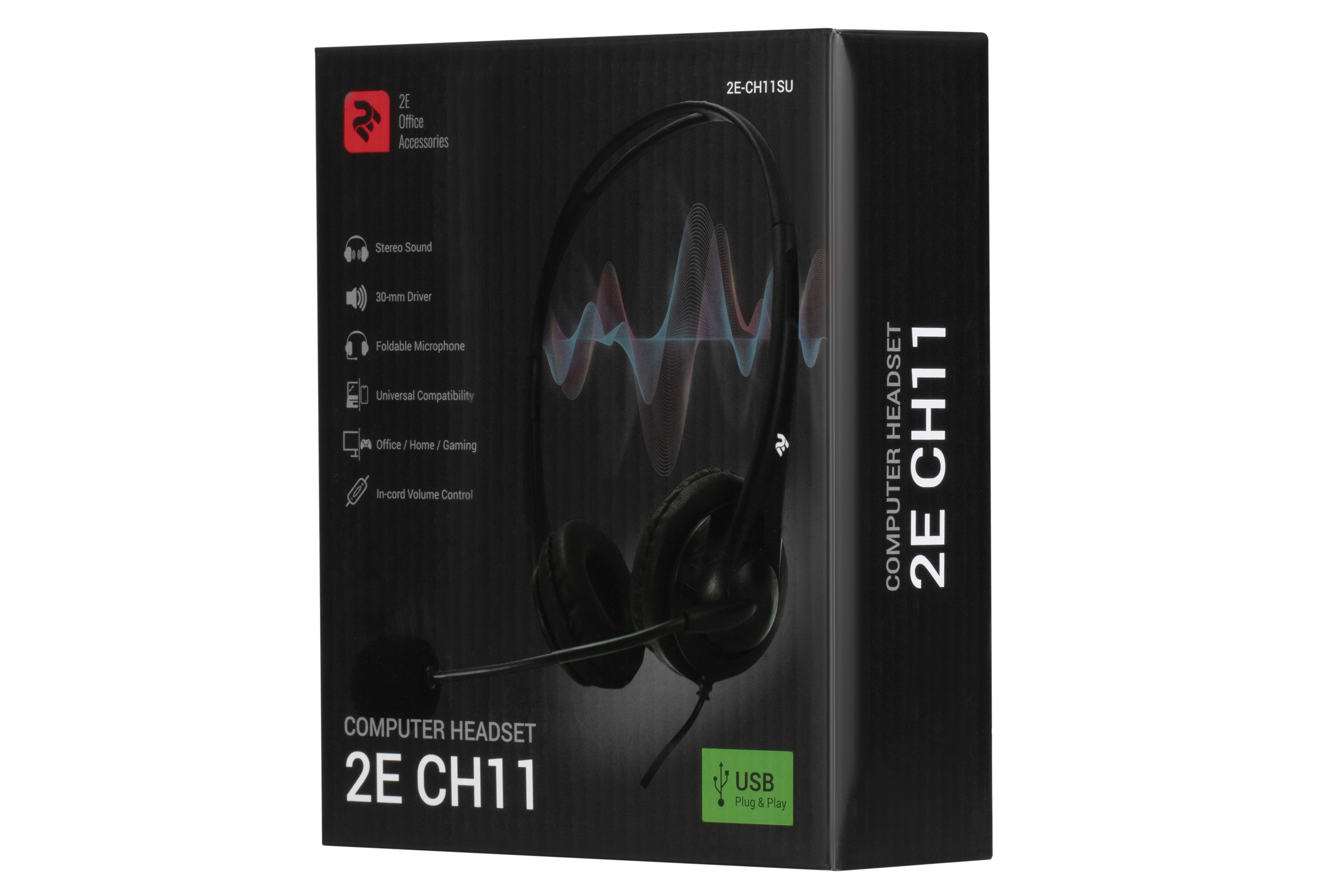 2E CH13 USB PC HEADSET BLACK 2E-CH13SU