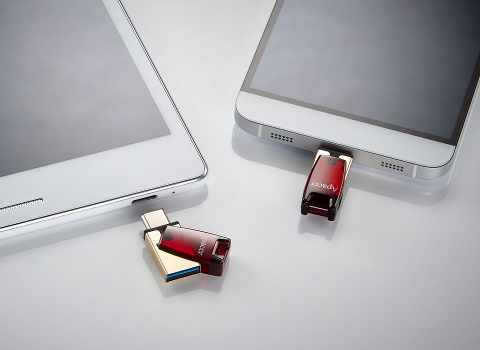 Apacer 32GB USB 3.1 Type-C Dual AH180 Red AP32GAH180R-1