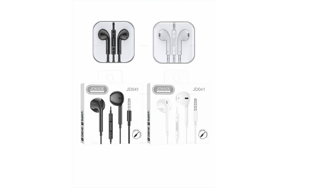 JOKADE JD041 LIGE universal earphone with mic White